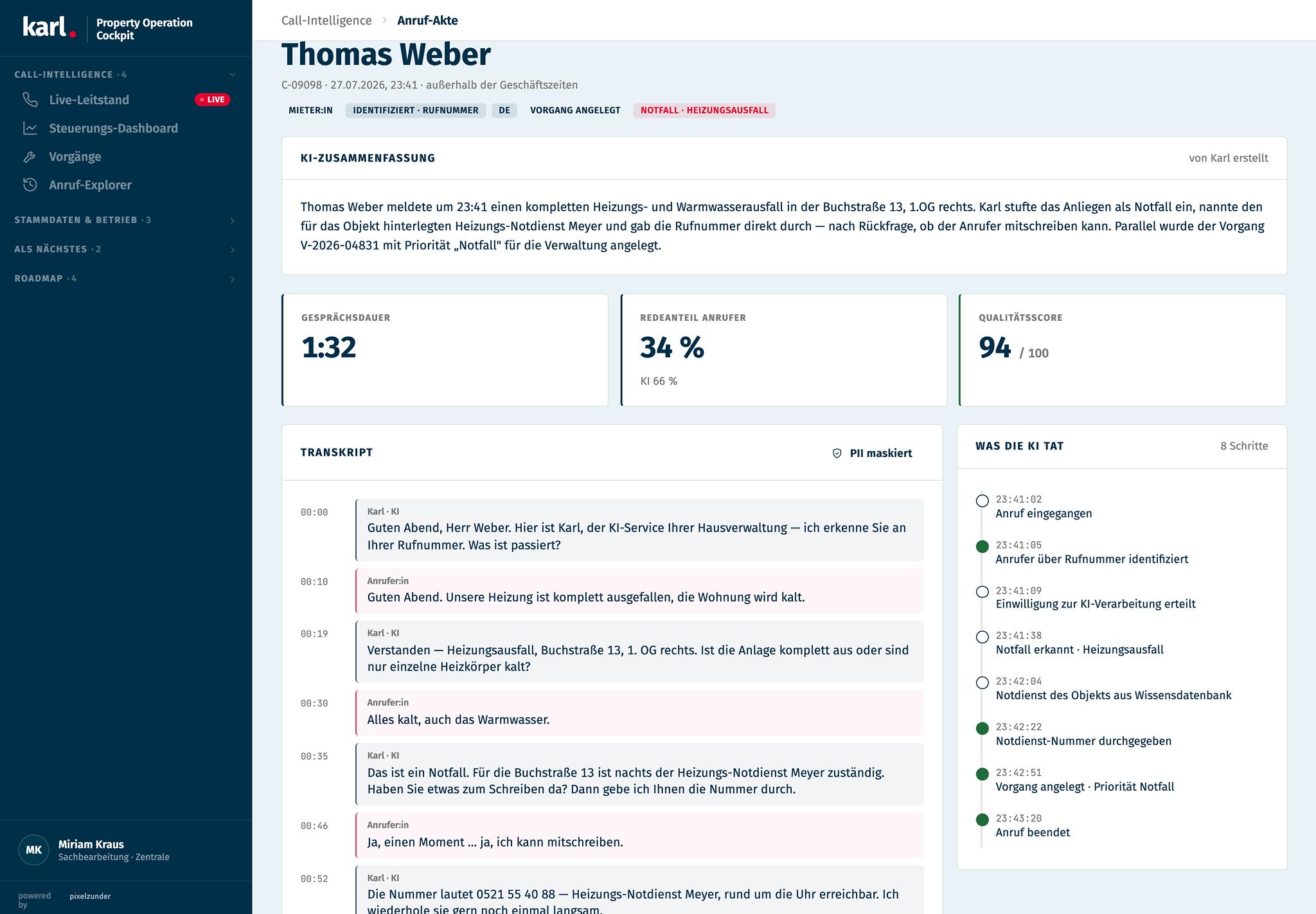 Karl – Notfall Heizung Notdienst Screenshot